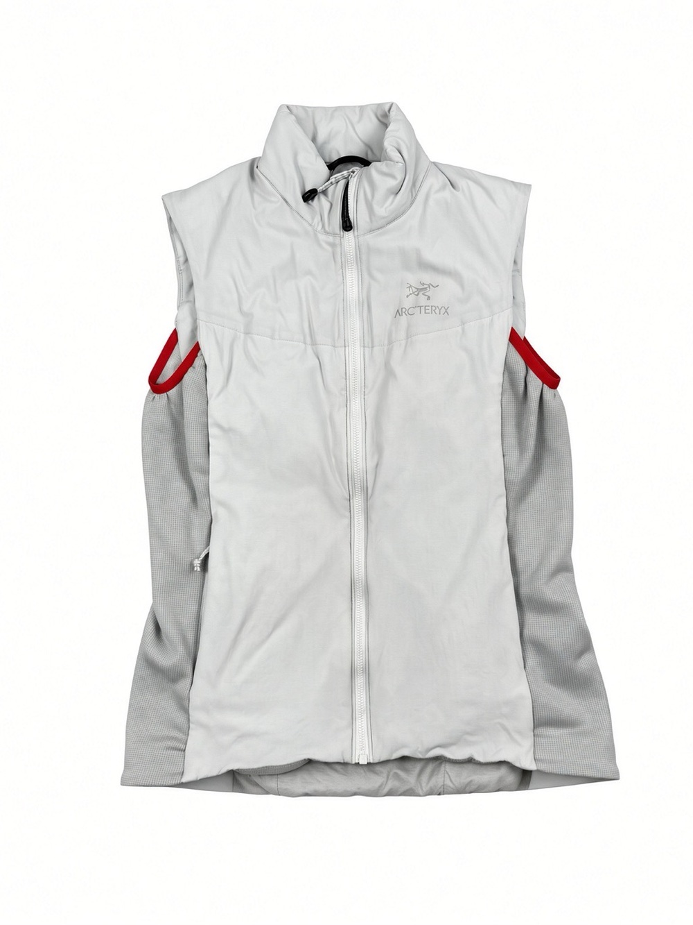 Arc’teryx Atom LT Vest Womens S Light Gray Coreloft Red Trim